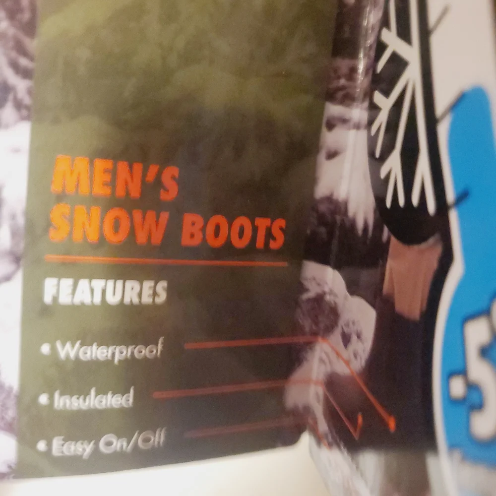 NWT Ozark Trail Mens Chelsea Snow Boots Shoes Size 8 Water Proof 3M Brown Black